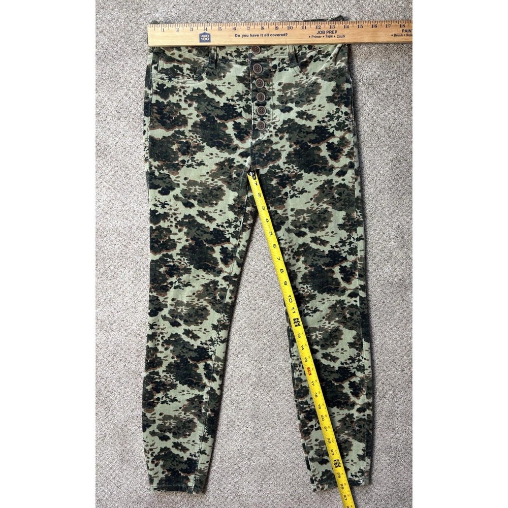 ANTHROPOLOGIE PILCRO High-Rise Skinny Pants Women's 27 Camo Button Fly Corduroy - Picture 8 of 8